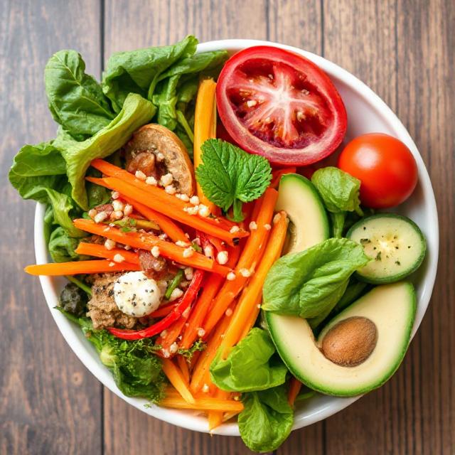 Typical Vegan diet serving