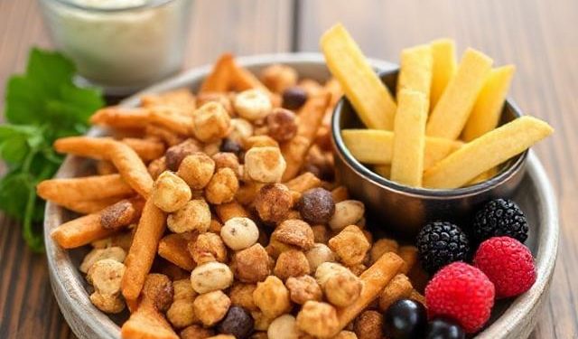 Healthy snacks serving